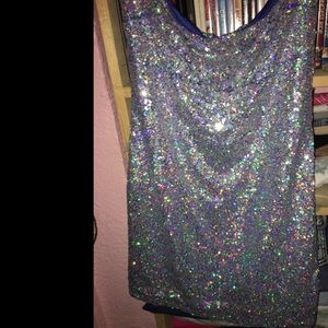 Sleeveless sparkly Tube dress